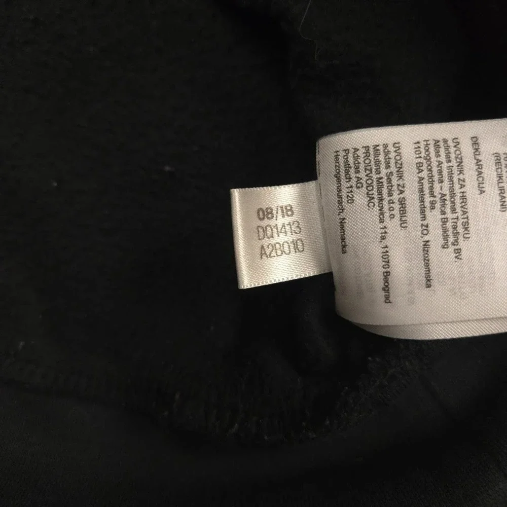 Adidas 3-Stripes Crewneck Sweatshirt Pullover Black White Logo Men's XL Fleece